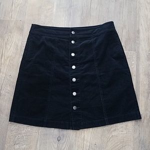 Corduroy mini high waist skirt